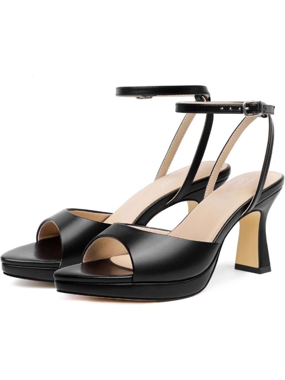 Chic Open Toe Strappy Chunky Block Heels - Ankle Strap Stiletto Sandals for